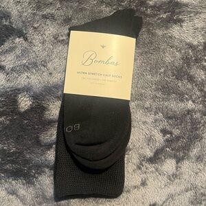 NWT Bombas Ultra Stretch Calf Socks Black Size L